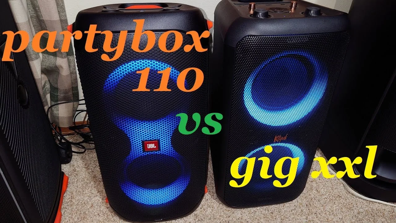 klipsch gig xxl vs jbl partybox 110